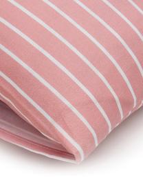 Dubbelzijdig dekbedovertrek Besso, Katoen, Bovenzijde: roze, wit. Onderzijde: wit, 140 x 200 cm