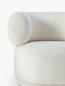 Fauteuil en velours Cori, Velours blanc crème, larg. 100 x haut. 84 cm