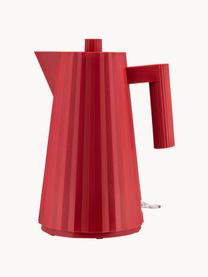 Rychlovarná konvice se strukturovaným povrchem Plissé, 1,7 l, Termoplastická pryskyřice, Červená, Š 21 cm, V 29 cm