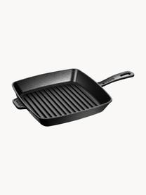 Štvorcová grilovacia panvica American Grill, Liatina, smaltovaná, Čierna, Š 38 x V 5 cm