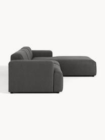 Ecksofa Melva (4-Sitzer), Bezug: 100 % Polyester Der strap, Gestell: Massives Kiefern- und Fic, Füße: Kunststoff Dieses Produkt, Webstoff Anthrazit, B 319 x T 195 cm, Eckteil links