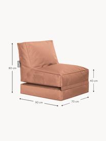 Chauffeuse convertible de jardin Pop Up, Tissu abricot, larg. 70 x prof. 90 cm