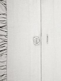 Parure copripiumino in cotone lavato Florence, Tessuto: percalle, Grigio chiaro, 200 x 200 cm + 2 federe 50 x 80 cm