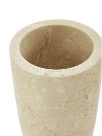 Scopino in marmo Luxor, Recipiente: marmo, Maniglia: acciaio inossidabile, Beige, acciaio, Ø 11 x Alt. 36 cm