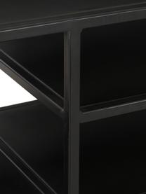 Metall-Standregal Display in Schwarz, Metall, pulverbeschichtet, Schwarz, 130 x 74 cm