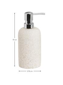 Distributeur de savon Neru, Plastique, Beige clair, Ø 8 cm x haut. 19 cm