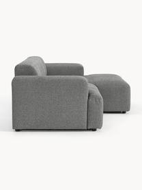 Ecksofa Melva (3-Sitzer), Bezug: 100 % Polyester Der strap, Gestell: Massives Kiefern- und Fic, Webstoff Dunkelgrau, B 238 x T 143 cm, Eckteil links