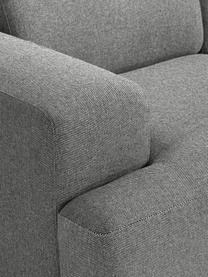 Canapé d'angle 3 places Melva, Tissu gris foncé, larg. 238 x prof. 143 cm, dossier à droite