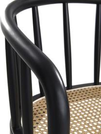 Dřevěná židle s vídeňskou pleteninou Stocksund, Černá, béžová, Š 56 cm, H 54 cm