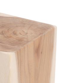 Taburete / Mesa auxiliar artesanal Malmo, Estructura: madera de Trambesi maciza, Marrón, An 25 x Al 40 cm