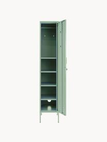 Petite armoire The Skinny, Acier, revêtement par poudre, Vert sauge, larg. 35 x haut. 183 cm