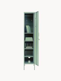 Kleiner Kleiderschrank The Skinny, Stahl, pulverbeschichtet, Salbeigrün, B 35 x H 183 cm