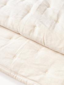 Prošívaný sametový přehoz Cheryl, Krémově bílá, Š 240 cm, D 250 cm (pro postele s rozměry až 200 x 200 cm)