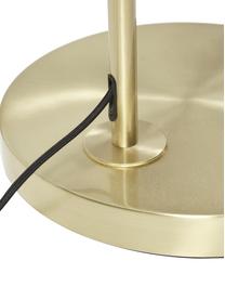 Große Bogenlampe Niels, Lampenfuß: Metall, gebürstet, Lampenschirm: Textil, Schwarz, Goldfarben, H 218 cm