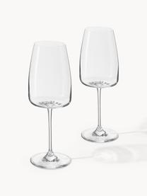 Verres à vin blanc en cristal Lucien, 4 pièces, Cristal, Transparent, Ø 8 x haut. 22 cm, 420 ml
