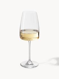 Kieliszek do białego wina ze szkła kryształowego Lucien, 4 szt., Szkło kryształowe, Transparentny, Ø 8 x W 22 cm, 420 ml