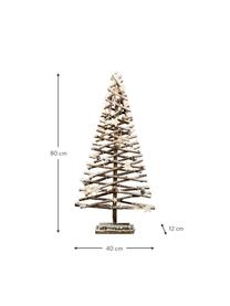 Batterij-aangedreven LED lichtobject Forso, Hout, Bruin, beige, B 40 cm x H 80 cm