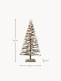 Sapin lumineux LED à piles Forso, Bois, Brun, beige, larg. 40 x haut. 80 cm