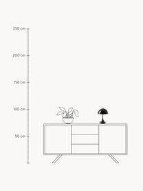 Lampada da tavolo portatile a LED con luce regolabile Panthella, alt. 24 cm, Paralume: acciaio rivestito, Struttura: alluminio rivestito, Acciaio nero, Ø 16 x Alt. 24 cm