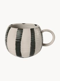 Handgemachte XL-Tasse Serina, Steingut, Hellbeige, Schwarz, Ø 11 x 9 cm, 510 ml