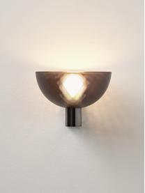 Stmívatelné nástěnné LED svítidlo Fata, Umělá hmota, Hnědá, stříbrná, Š 16 cm, H 17 cm