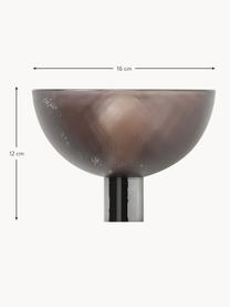 Dimmbare LED-Wandleuchte Fata, Kunststoff, Braun, Silberfarben, B 16 x T 17 cm