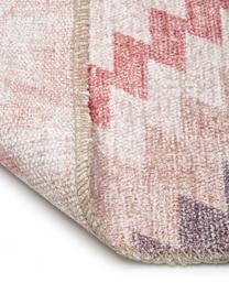 Tappeto kilim etnico Ana Dimonds, 80% poliestere 20% cotone, Rosa cipria, multicolore, Larg. 190 x Lung. 290 cm (taglia L)