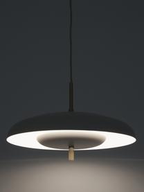 Hanglamp Mathea-goudkleurig, Lamp: vermessingd metaal, Wit, goudkleurig, Ø 38 x H 8 cm