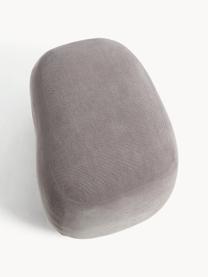 Hocker Alba, Bezug: 100 % Polyester (Teddy) D, Füße: Kunststoff Dieses Produkt, Webstoff Taupe, B 70 x H 42 cm, gebogen links