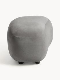 Hocker Alba, Bezug: 100 % Polyester (Teddy) D, Webstoff Taupe, B 70 x H 42 cm, gebogen links