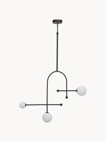 Grande suspension moderne Otis, Noir, blanc, larg. 82 x haut. 120 cm