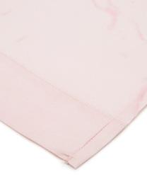 Drap plat en percale Malin, Endroit : imprimé marbré, rose Envers : rose, uni, 180 x 300 cm
