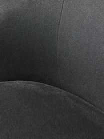 Chaises rembourrées Luisa, 2 pièces, Tissu noir, pieds noirs, larg. 59 x prof. 59 cm