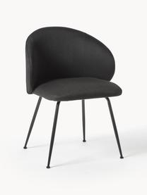 Čalúnené stoličky Luisa, 2 ks, Čierna, Š 59 x H 59 cm