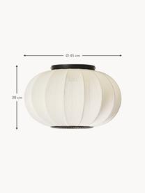 Lampa sufitowa z włókna syntetycznego Knit-Wit, Złamana biel, Ø 45 x 38 cm