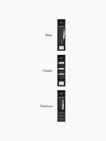 Modularer Drehtürenschrank Simone, 50 cm Breite, mehrere Varianten, Korpus: Spanplatte, melaminbeschi, Walnussholz-Optik, Schwarz, Basic Interior, B 50 x H 200 cm