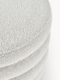 Grand pouf en tissu bouclé avec rangement Alto, Bouclé blanc crème, Ø 69 x haut. 44 cm