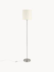 Stehlampe Mick, Lampenschirm: Textil, Weiss, Silberfarben, H 158 cm