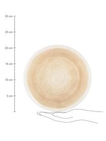 Ręcznie wykonany talerz śniadaniowy Pure, 6 szt., Ceramika, Beżowy, biały, Ø 21 cm