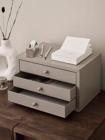 Bureau organizer Astra in taupe, Gelakt metaal, Taupe, B 34 x H 21 cm