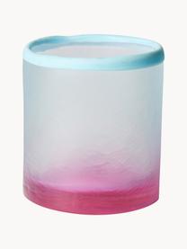 Svietnik na čajovú sviečku Pastel, Sklo, Modrá, bledoružová, Ø 9 x V 10 cm