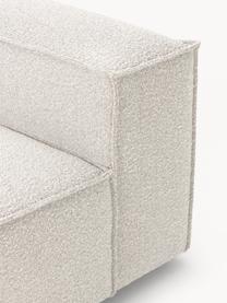 Eckmodul Lennon aus Bouclé, Bezug: Bouclé (100 % Polyester) , Gestell: Massives Kiefernholz, Spe, Bouclé Off White, B 119 x T 119 cm, Eckteil links