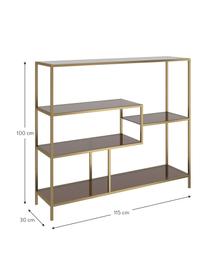 Regał z metalu Loft, Stelaż: metal malowany proszkowo, Odcienie złotego, S 115 x W 100 cm