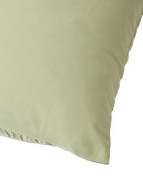 Taies d'oreiller en coton Esme, 2 pièces, Vert sauge, larg. 65 x long. 65 cm