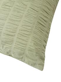 Taies d'oreiller en coton Esme, 2 pièces, Vert sauge, larg. 65 x long. 65 cm