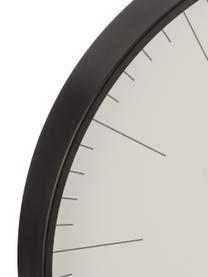 Horloge murale XL Gerbert, Aluminium, enduit, Noir, Ø 40 cm