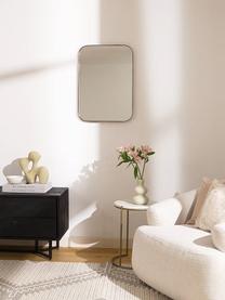 Eckiger Wandspiegel Lily, Rahmen: Metall, Spiegelfläche: Spiegelglas, Rückseite: Mitteldichte Holzfaserpla, Goldfarben, B 50 x H 70 cm