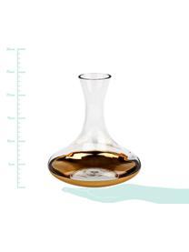 Decanter Premio, Glas, Transparant, goudkleurig, H 24 cm