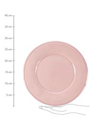 Mělký talíř ve venkovském stylu Constance, 2 ks, Kamenina, Růžová, Ø 29 cm