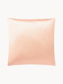 Kissenhülle Chiarina in Seidenoptik mit Kettenaufdruck, 100 % Polyester, Off White, Korallrot, B 45 x L 45 cm